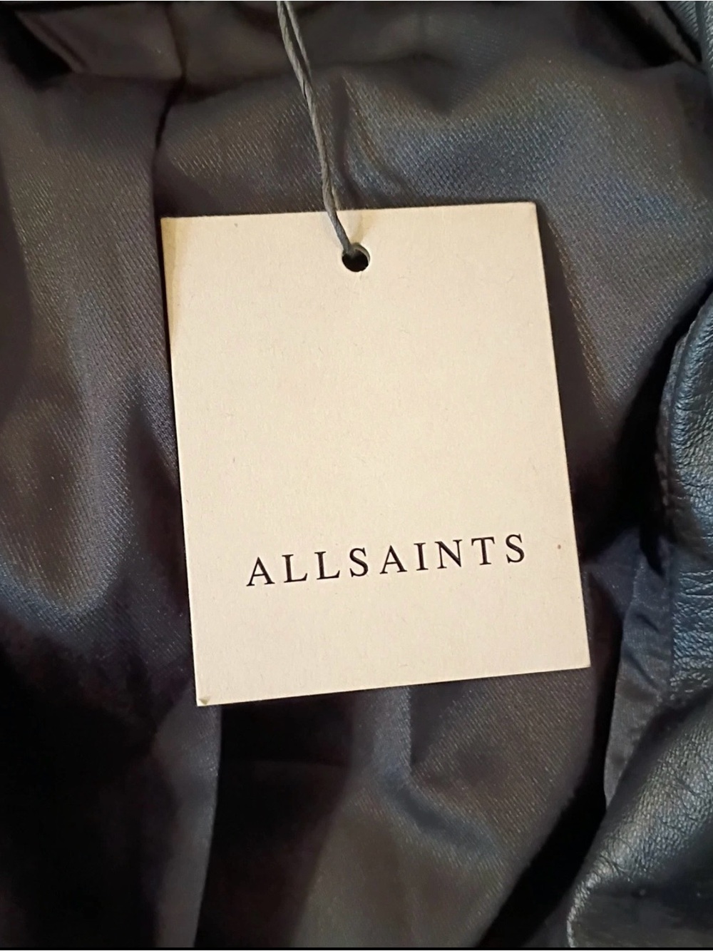 All Saints Clay oversized black leather jacket S - Picture 5 of 9